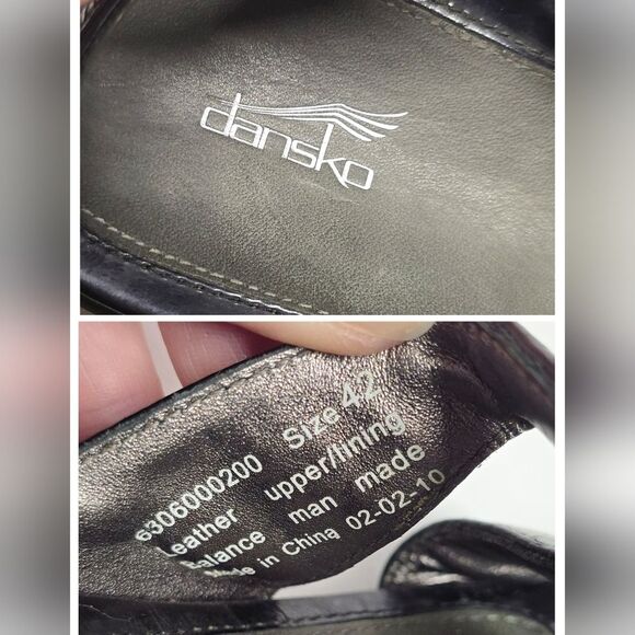 DANSKO Caroline Patent Black Leather Comfy Sandals Size 11.5 - Picture 2 of 9